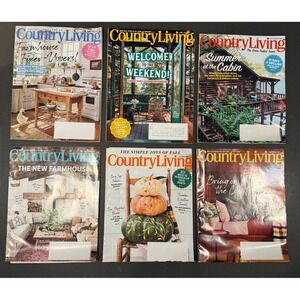 Lot of 6 COUNTRY LIVING Magazines 2023 & 2021 Smoke Free VGUC Lot A